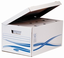 Bankers Box basic, flip top maxi inclusief 6 transfer archiefdozen A4 met een rug van 8 cm