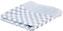 Cosy handdoek, 80 x 80 cm, geruit, wit/blauw