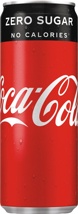 Coca-Cola Zero frisdrank, sleek blik van 25 cl, pak van 24 stuks