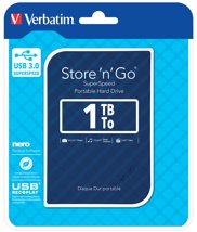 Verbatim harde schijf 3.0 Store 'n' Go, 1 TB, blauw