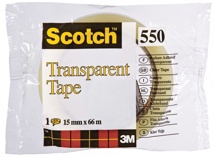 Scotch transparante tape 550 15 mm x 66 m