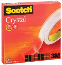 Scotch Plakband Crystal 19 mm x 66 m, doos met 1 rolletje