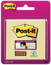 Post-it Super Sticky notes, 90 vel, 76 x 76 mm, geel