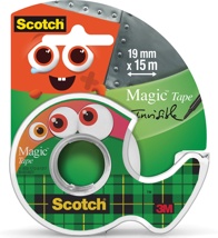 Scotch plakband Magic Monster Tape, 19 mm x 15 m, 2 clipstrips met 12 blisters per strip