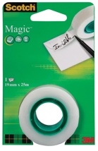 Scotch plakband Magic  Tape 19 mm x 25 m, blister met 1 rolletje