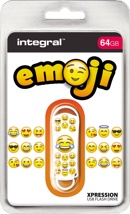 Integral Xpression Emoji USB 2.0 stick, 64 GB, wit
