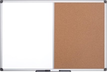Pergamy combibord, kurk en magnetisch whiteboard, 60 x 90 cm