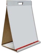 Pergamy zelfklevend table top flipchartblok, 58,5 x 50 cm, blanco, pak met 20 blad