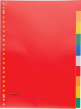 Pergamy tabbladen, A4, 23-gaatsperforatie, PP, 10 tabs in geassorteerde kleuren