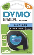 Dymo LetraTAG tape 12 mm, plastic blauw