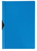 Q-CONNECT Klemmap metalenclip A4 30 vel Transparant blauw