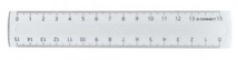Q-CONNECT meetlat, transparant polystereen, 15 cm
