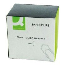 Q-CONNECT papierklemmen, 50 mm, doos van 100 stuks