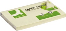Q-CONNECT Quick Notes Recycled, 76 x 127 mm, 100 vel, geel