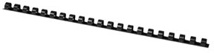 Q-CONNECT bindrug 10mm 21 rings 100 stuks zwart