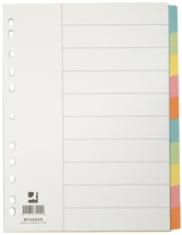 Q-CONNECT neutrale tabbladen, karton, A4, 10 tabs
