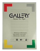 Gallery millimeterpapier, 29,7 x 42 cm (A3), blok van 50 vel