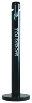 Rubbermaid peukenzuil Smokers' Pole, 10,2 x 107,9 cm, zwart