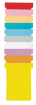 Nobo T-planbordkaarten index 4, 180 x 124 mm, geel
