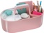 Han Toolbox Lodraagbare bureaustandaard met schaal, 4 vakken, roze (Flamingo)