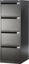 Bisley hangmappenkast, 132,1 x 47 x 62,2 cm (h x b x d), 4 laden, zwart