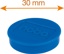 Nobo magneten diameter van 30 mm, blauw, blister van 4 stuks