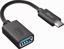 Trust Calyx USB kabel OTG, USB A - USB C, 0,15 m, zwart