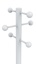 Unilux kapstok Access, hoogte 175 cm, 6 kledinghaken, met parapluhouder, wit met hout