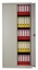 Bisley draaideurkast, 195 x 91 x 40 cm (h x b x d), 4 legborden, grijs