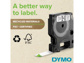 Dymo D1 labeltape 12 mm Zwart op wit