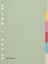 Pergamy tabbladen A4, 11-gaatsperforatie, karton, geassorteerde pastelkleuren, 6 tabs