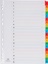 Pergamy tabbladen met indexblad, A4, 11-gaatsperforatie, geassorteerde kleuren, A-Z 20 met tabs