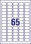 Avery J8551-25 mini etiketten 38,1 x 21,2 mm (b x h), 1.625 etiketten, transparant